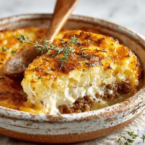 Easy Hamburger Potato Cheese Casserole