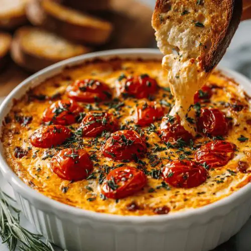 Easy Hot Tomato Cheese Dip