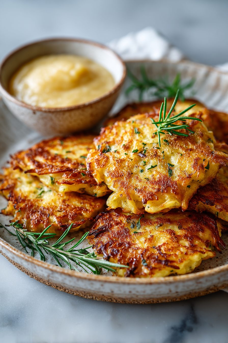 Easy Latkes with Applesauce
