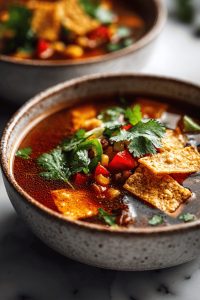 Easy Meatless Tortilla Soup