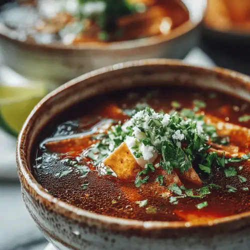 Easy Meatless Tortilla Soup