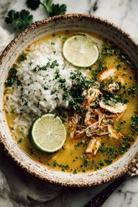 Easy Mexican Lime Chicken Rice Soup
