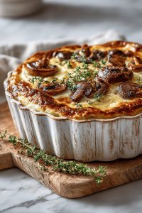 Easy Mushroom Hamburger Bake