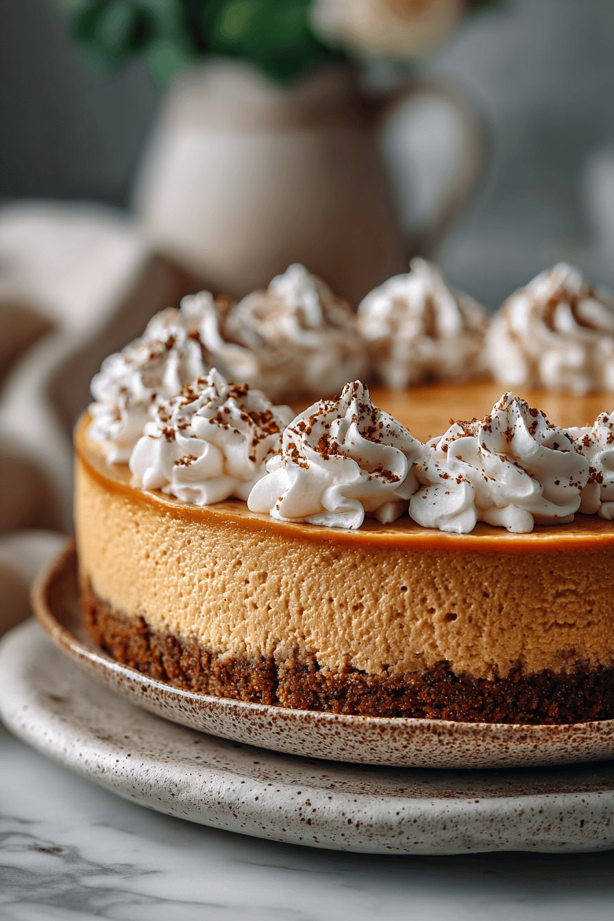 Easy No-Bake Pumpkin Spice Cheesecake