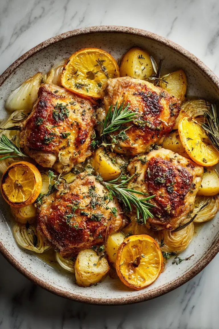Easy Orange Fennel Chicken Thighs