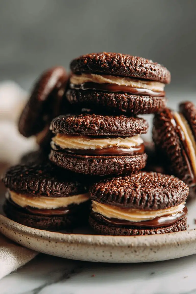 Easy Peanut Butter Chocolate Sandwich Cookies