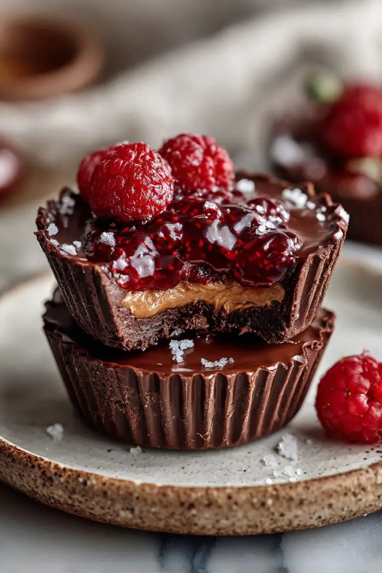 Easy Peanut Butter and Jelly Chocolate Cups