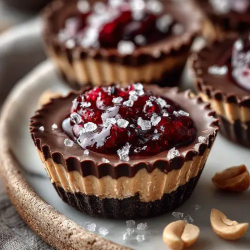 Easy Peanut Butter and Jelly Chocolate Cups