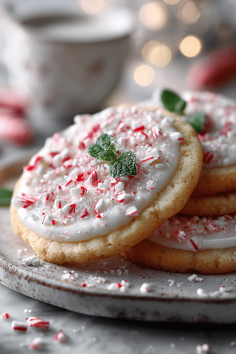 Easy Peppermint Sugar Cookies