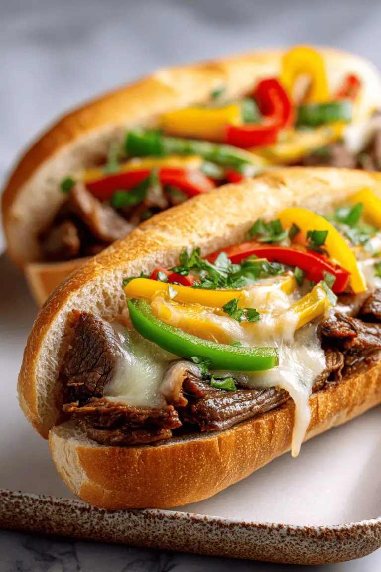 Easy Philly Cheesesteak Sandwiches