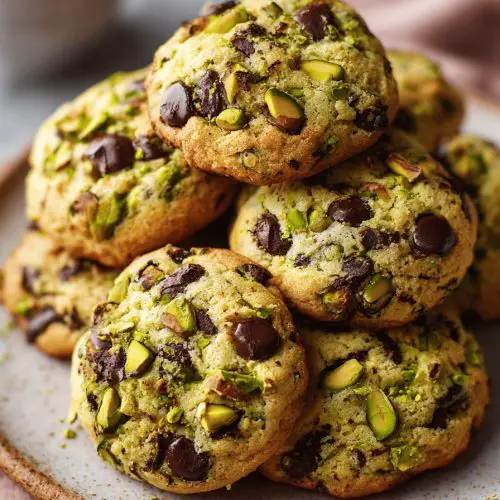 Easy Pistachio Chocolate Chip Cookies
