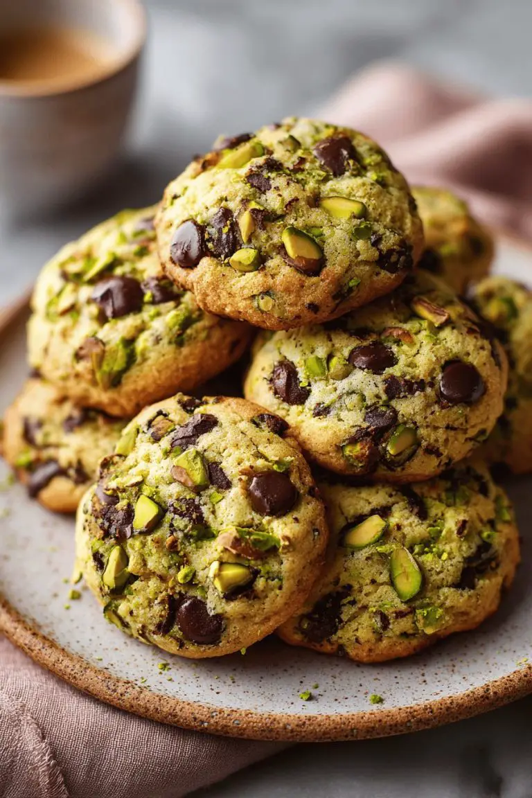 Easy Pistachio Chocolate Chip Cookies