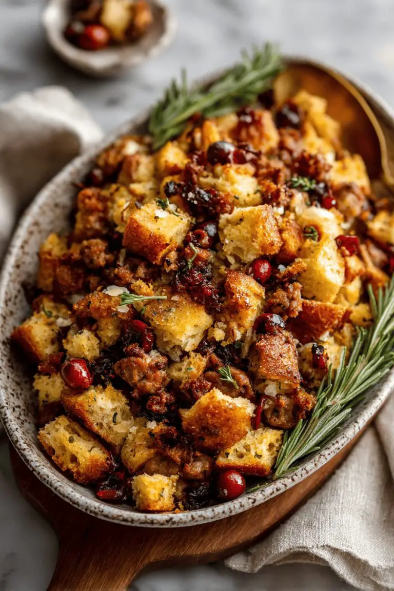 Easy Sausage Cranberry Stuffing Recipe