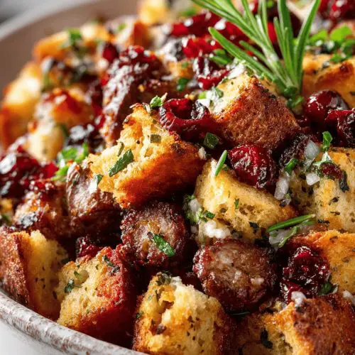 Easy Sausage Cranberry Stuffing Recipe