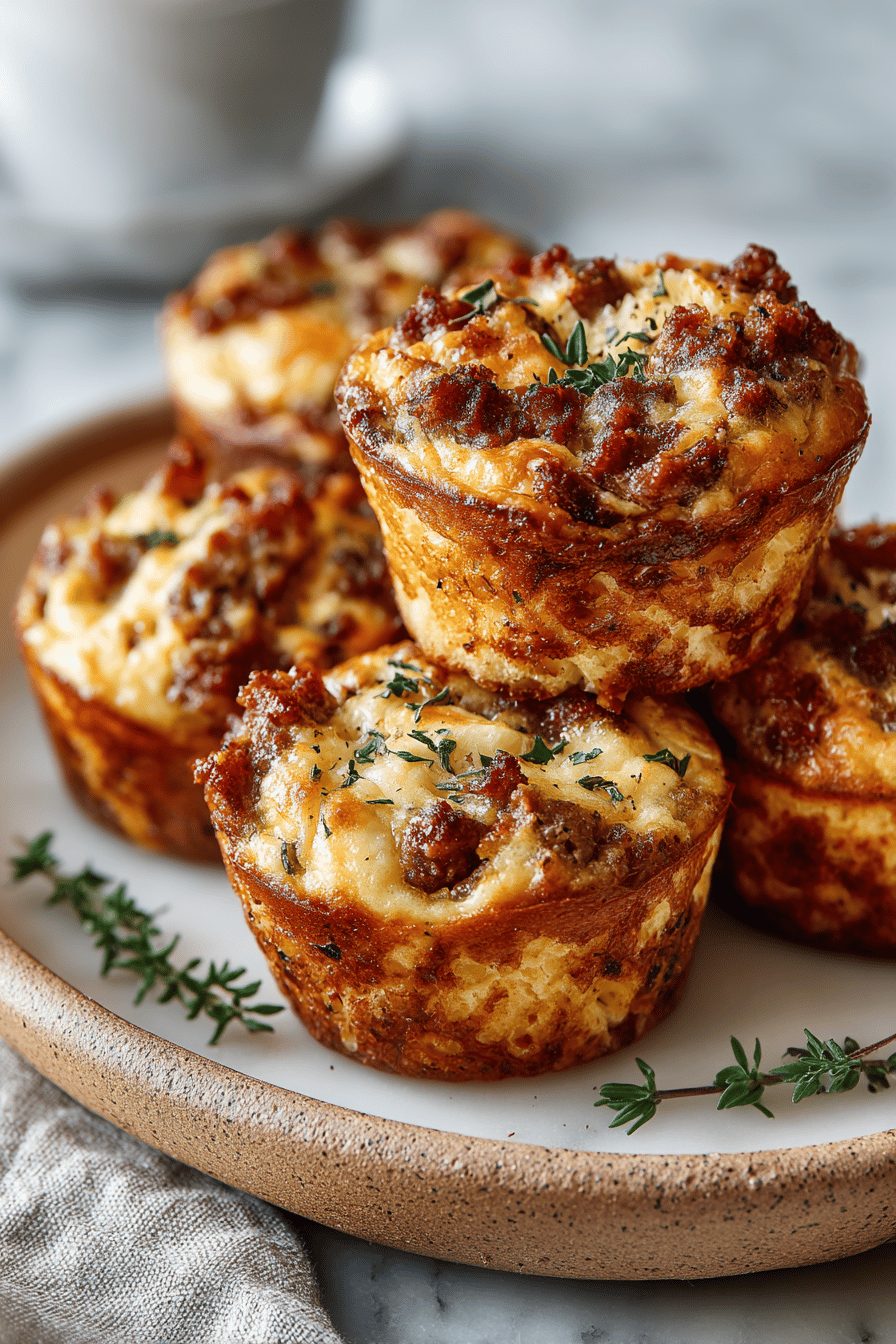 Easy Sausage Pancake Muffins