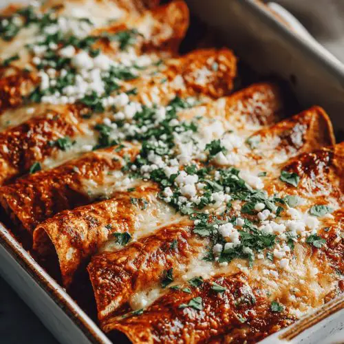 Easy Shredded Chicken Enchiladas