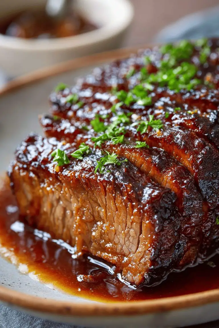 Easy Slow Cooker BBQ Beef Brisket