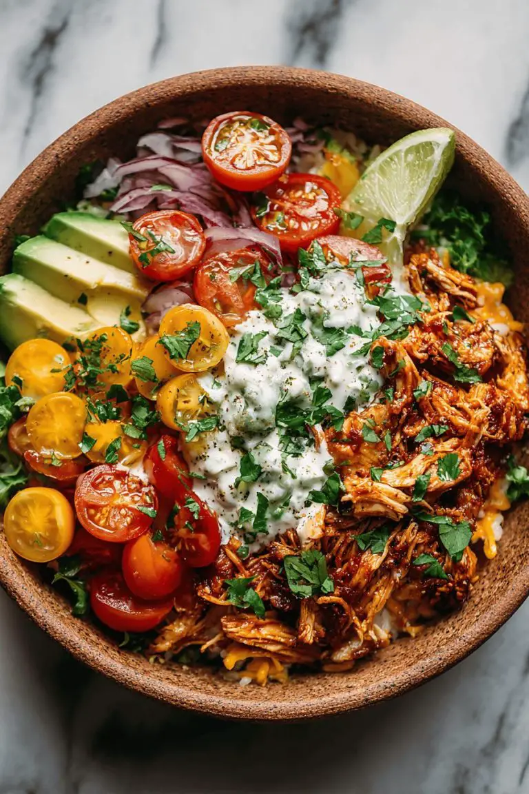 Easy Slow Cooker Chicken Burrito Bowl