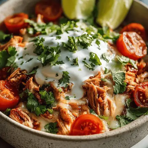 Easy Slow Cooker Chicken Burrito Bowl