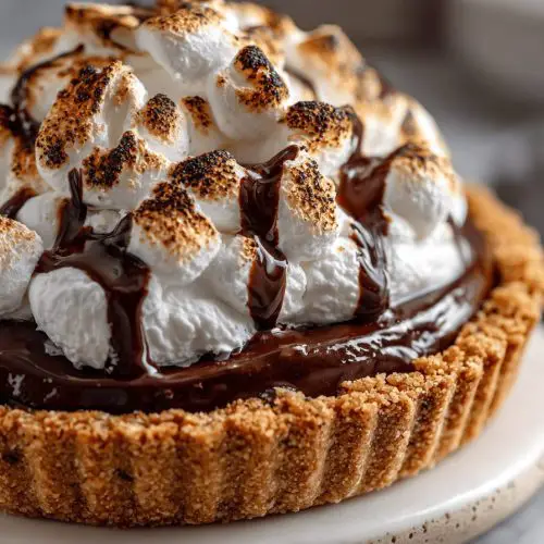 Easy S'mores Chocolate Pie Recipe
