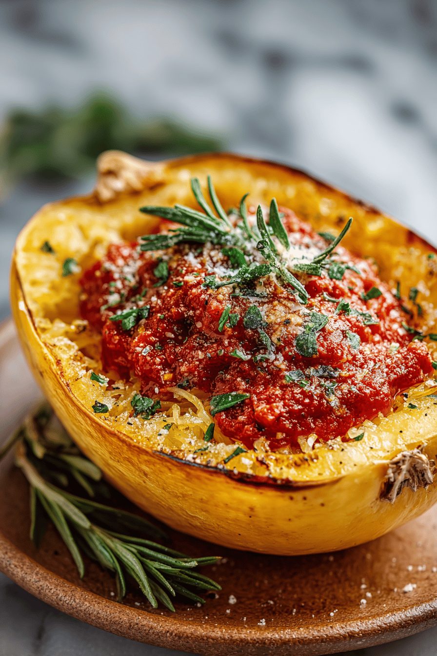 Easy Spaghetti Squash Marinara