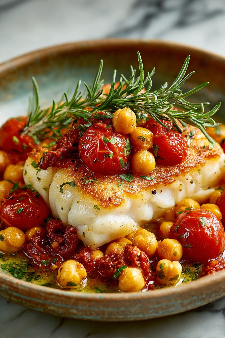 Easy Spanish Cod with Chorizo and Chickpeas