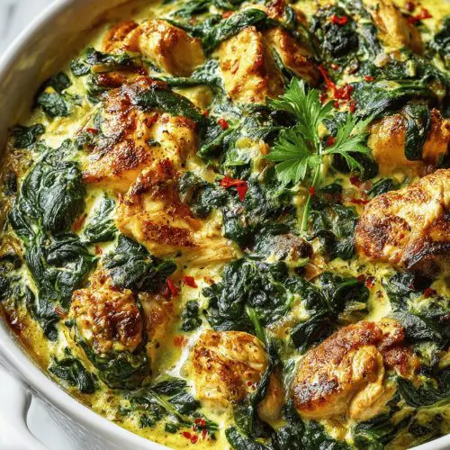 Easy Spinach Chicken Casserole