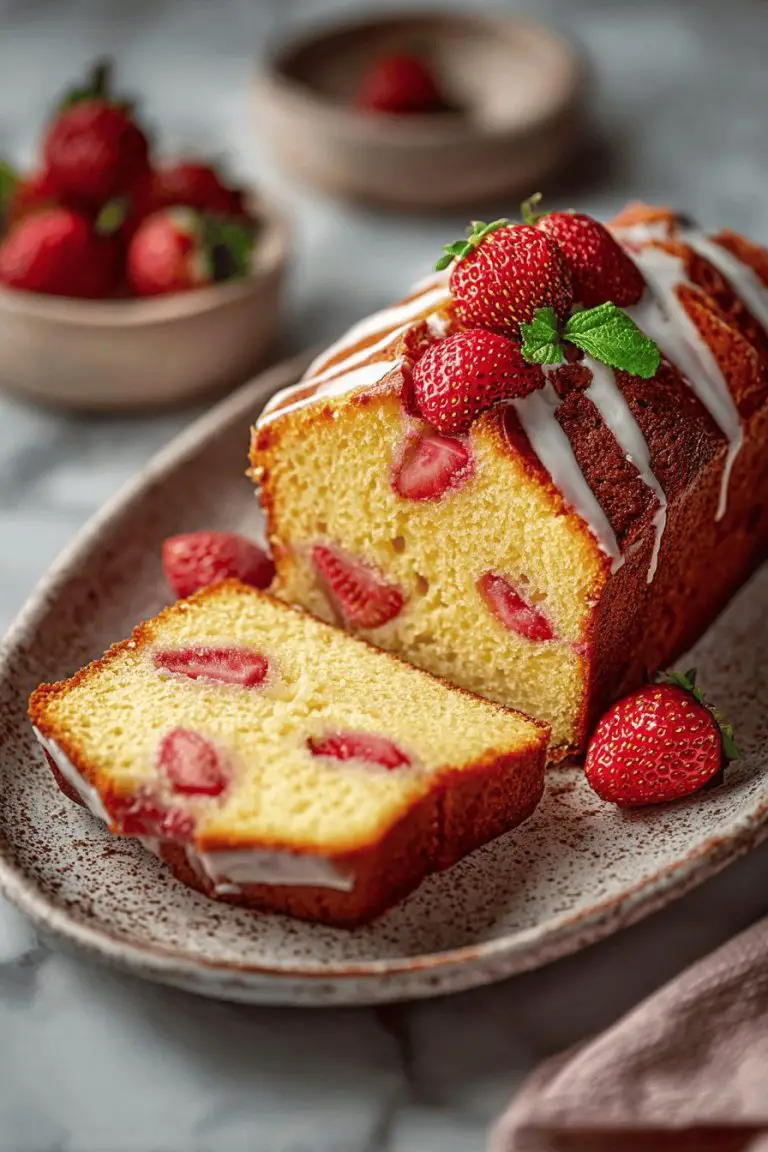 Easy Strawberry Pound Cake Recipe