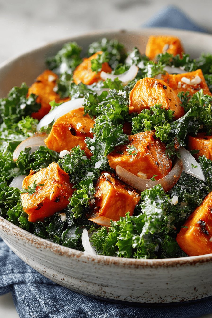 Easy Sweet Potato Kale Salad