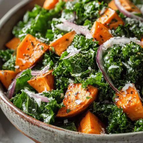 Easy Sweet Potato Kale Salad