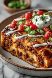 Easy Taco Bake with Crescent Rolls