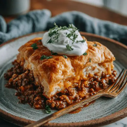 Easy Taco Bake with Crescent Rolls