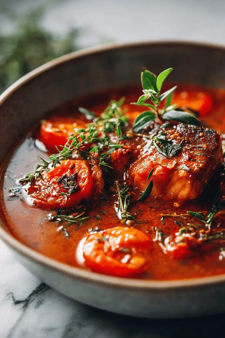 Easy Tomato Garlic Fish Stew