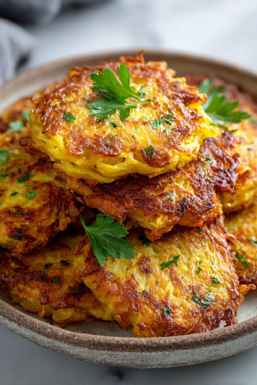 Fried Spaghetti Squash Fritters