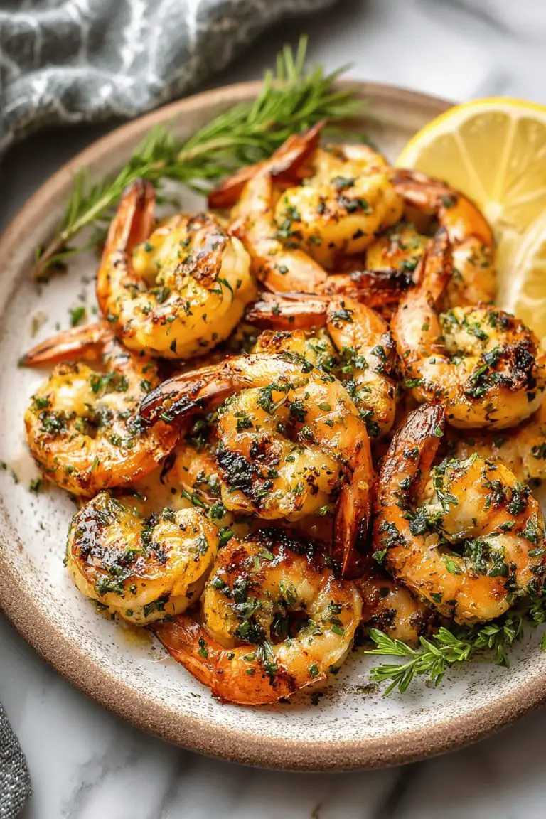 Garlic Herb Grilled Shrimp