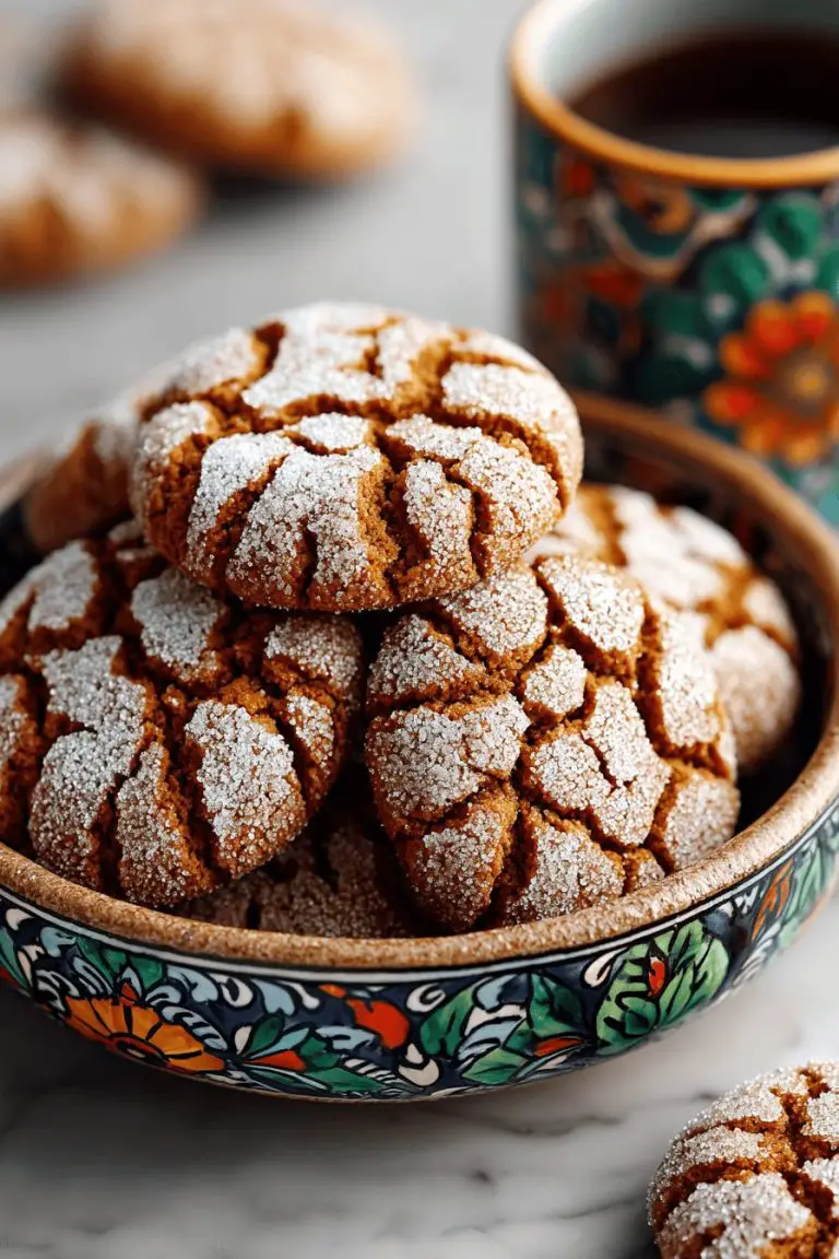 Gingerbread Crinkle Cookies Recipe