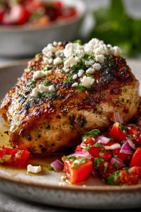 Greek Chicken with Feta Salsa