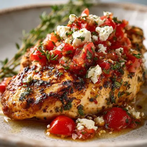 Greek Chicken with Feta Salsa