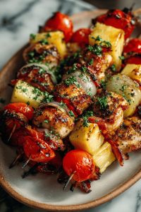 Hawaiian Chicken Bacon Pineapple Kebabs