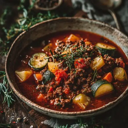Hearty Shipwreck Stew with Ground Beef and Veggies