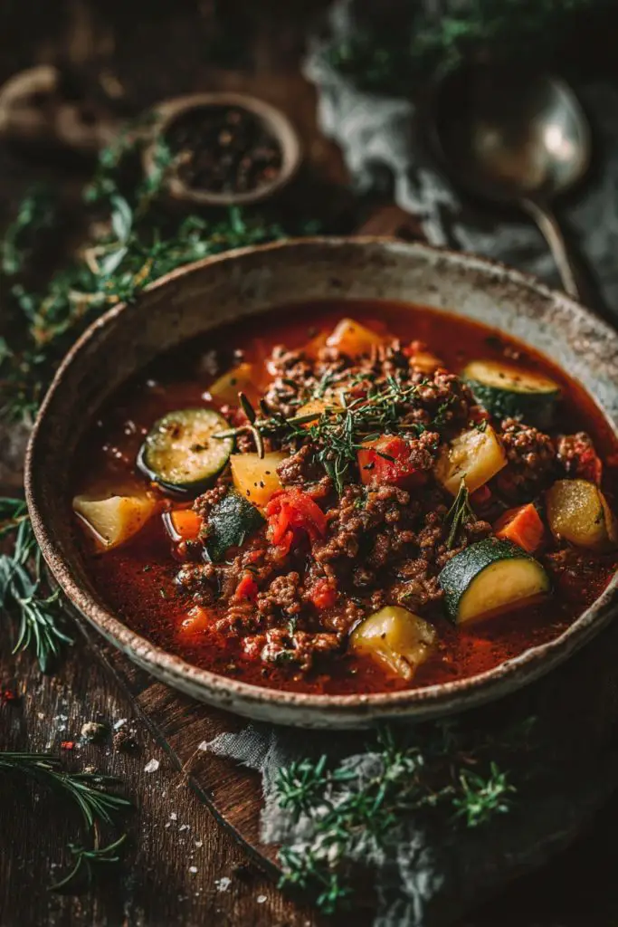 Shreck Stew Hearty Shipwreck Stew with Ground Beef and Veggies