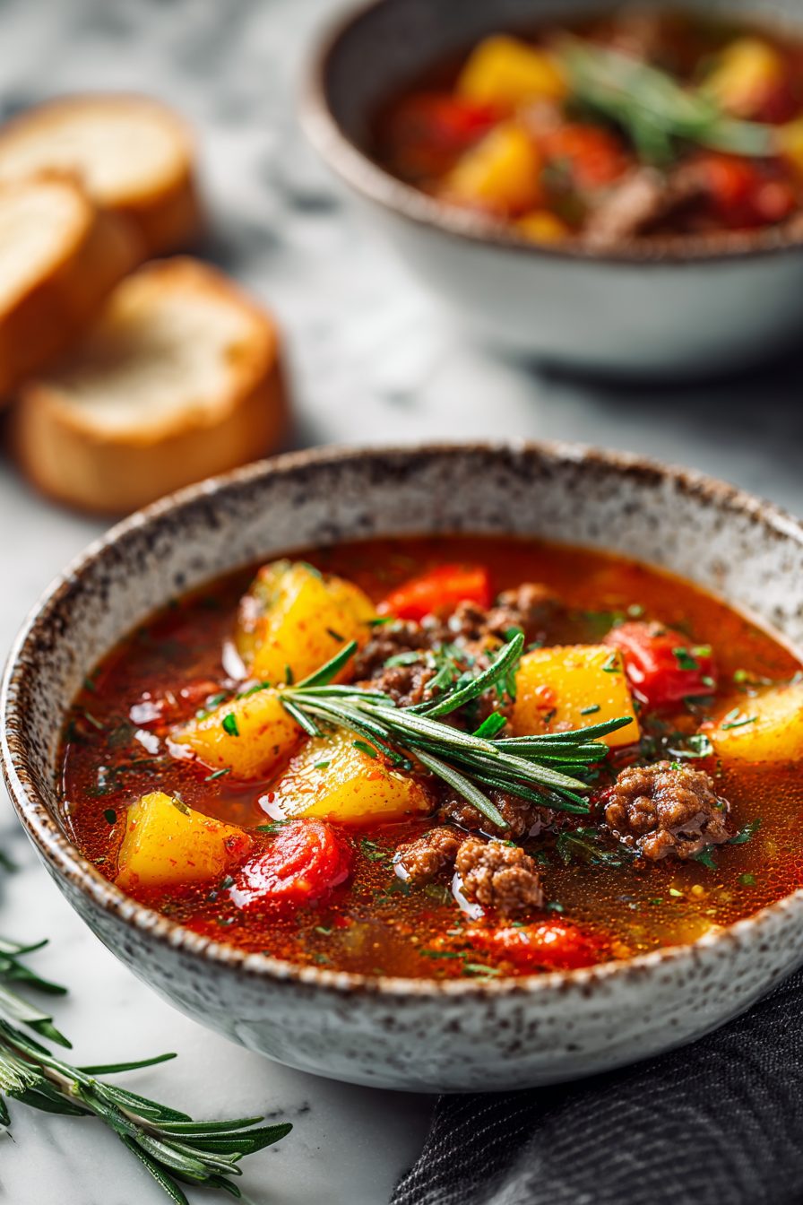 Hearty Shipwreck Stew with Ground Beef and Veggies