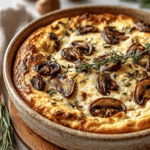 Herbed Mushroom Spoon Bread Recipe