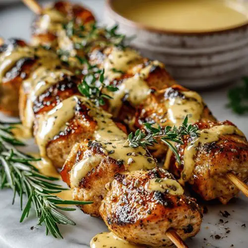 Honey Mustard Chicken Skewers