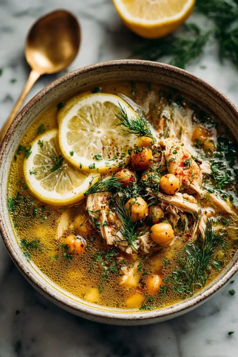 Lemon Chicken Chickpea Soup Recipe