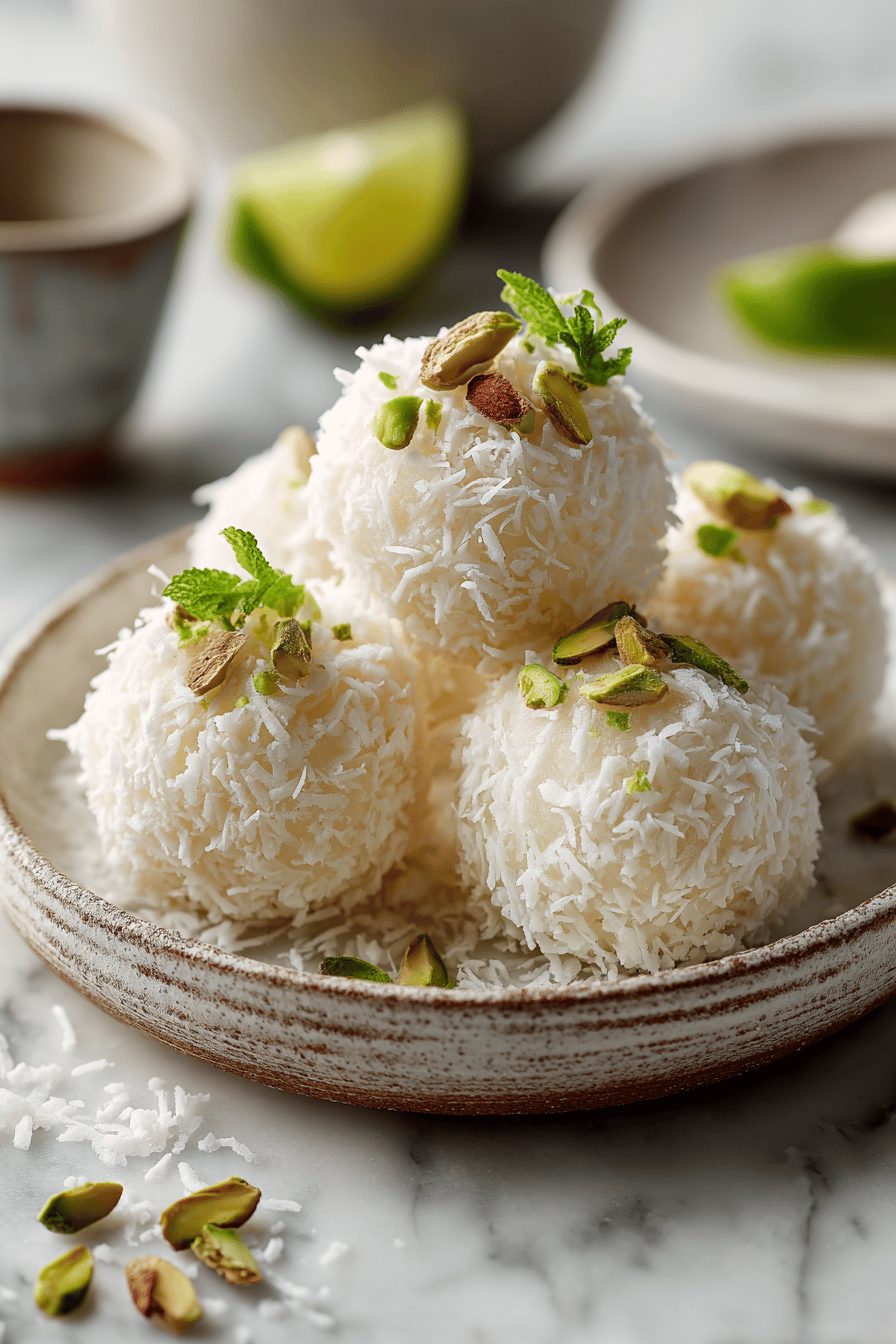 Lime Coconut Snowballs