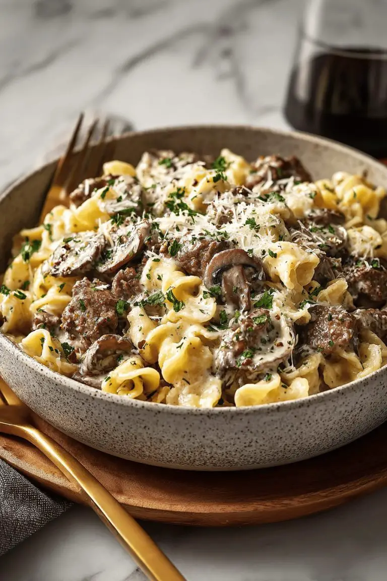 One-Pot Beef Stroganoff Delight