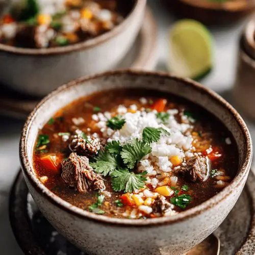 One-Pot Mexican Beef and Rice Soup