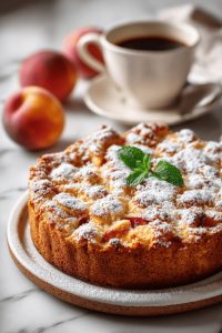 Peach Cobbler Coffee Cake Recipe