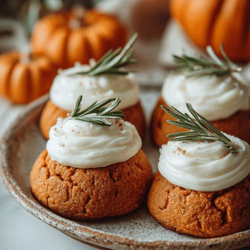 Pumpkin Cookies with Cream Cheese Frosting